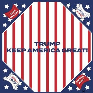 Women for Trump scarf 90x90 cm red, white and blue